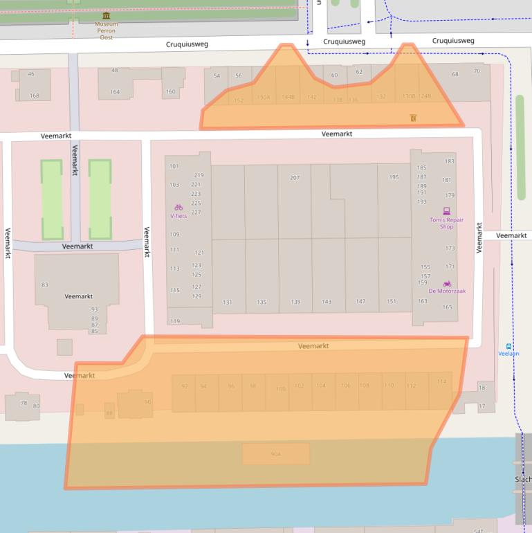 Kaart van postcodegebied 1019DE.