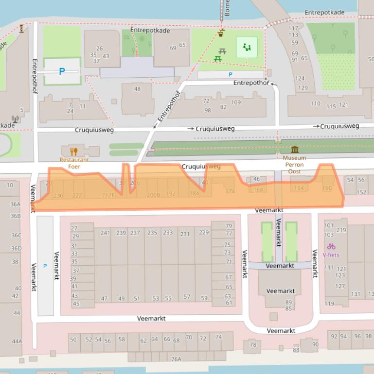 Kaart van postcodegebied 1019DG.
