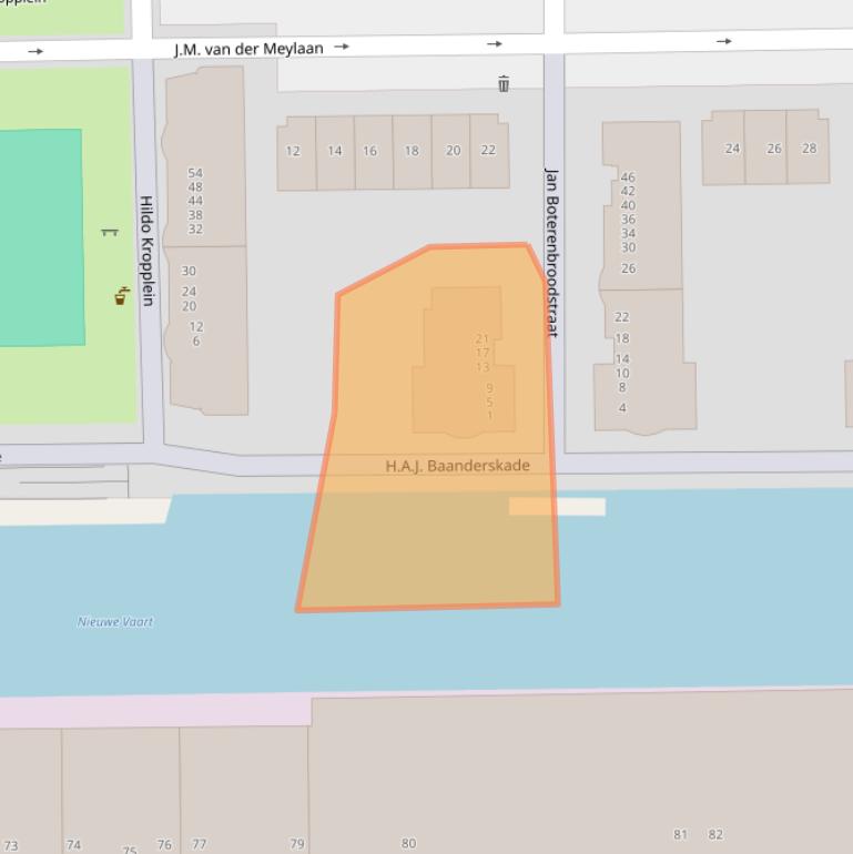 Kaart van postcodegebied 1019GB.