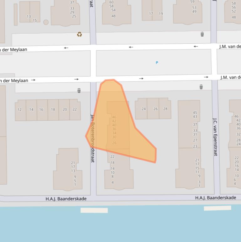 Kaart van postcodegebied 1019GH.