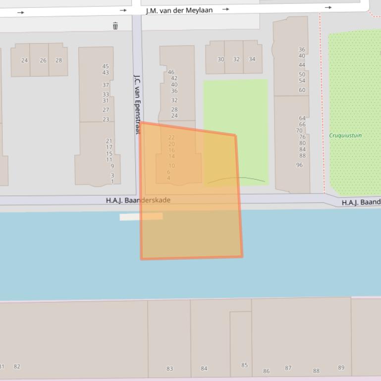 Kaart van postcodegebied 1019GS.