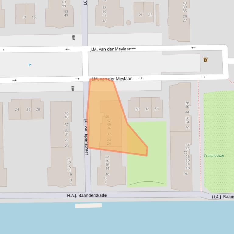 Kaart van postcodegebied 1019GT.