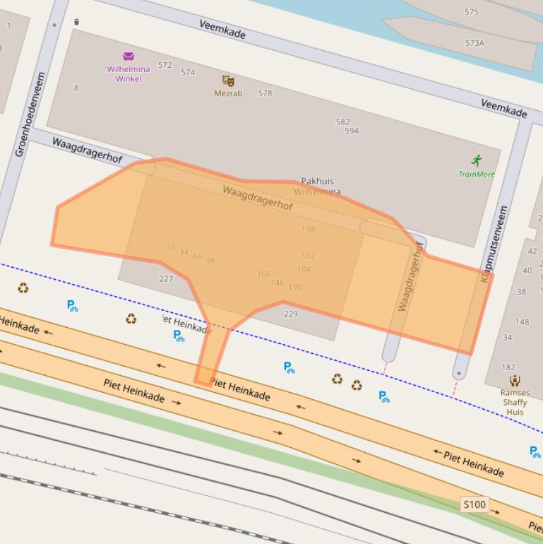 Kaart van postcodegebied 1019HB.