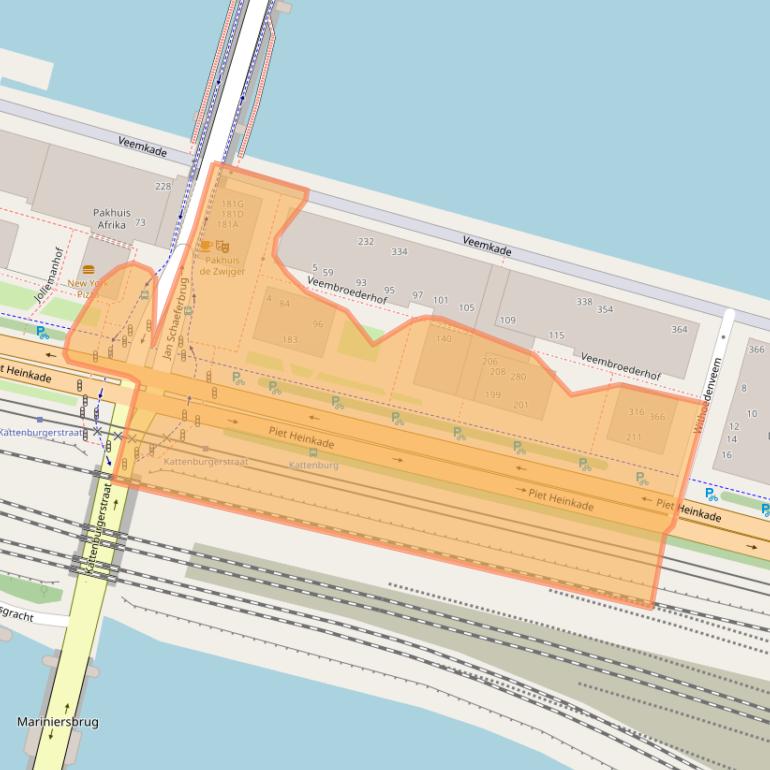 Kaart van postcodegebied 1019HC.