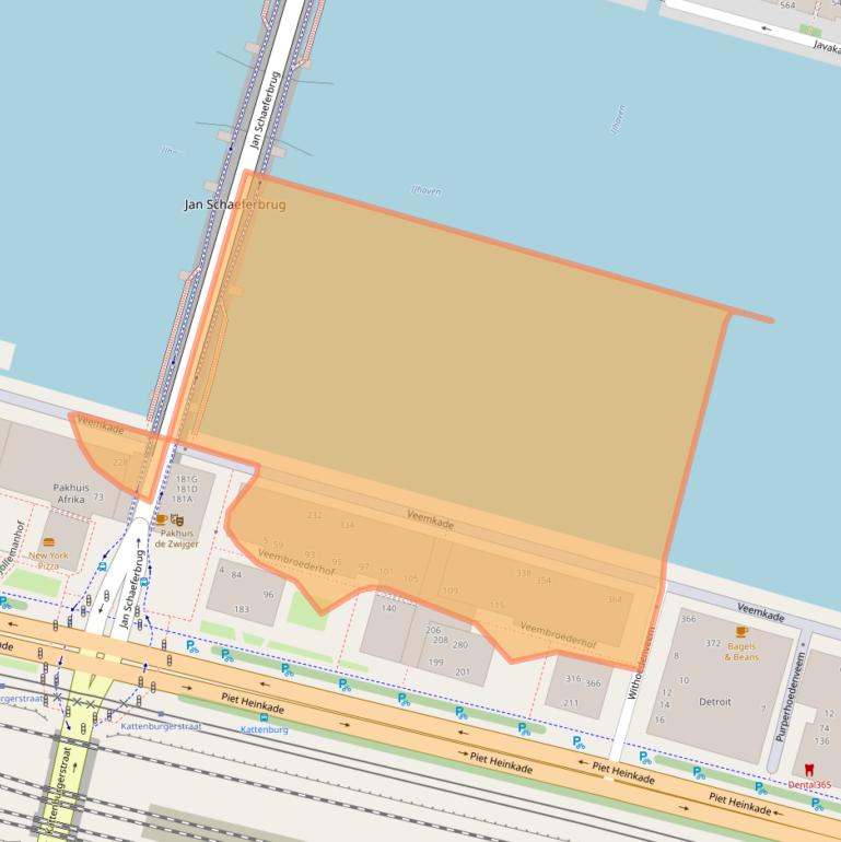 Kaart van postcodegebied 1019HD.