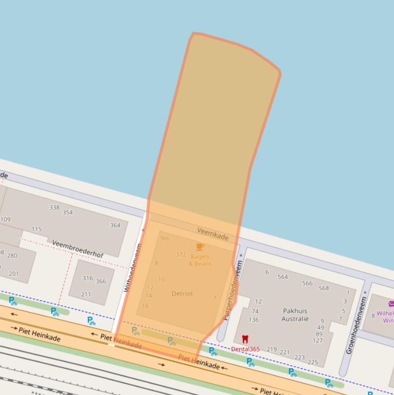 Kaart van postcodegebied 1019HE.