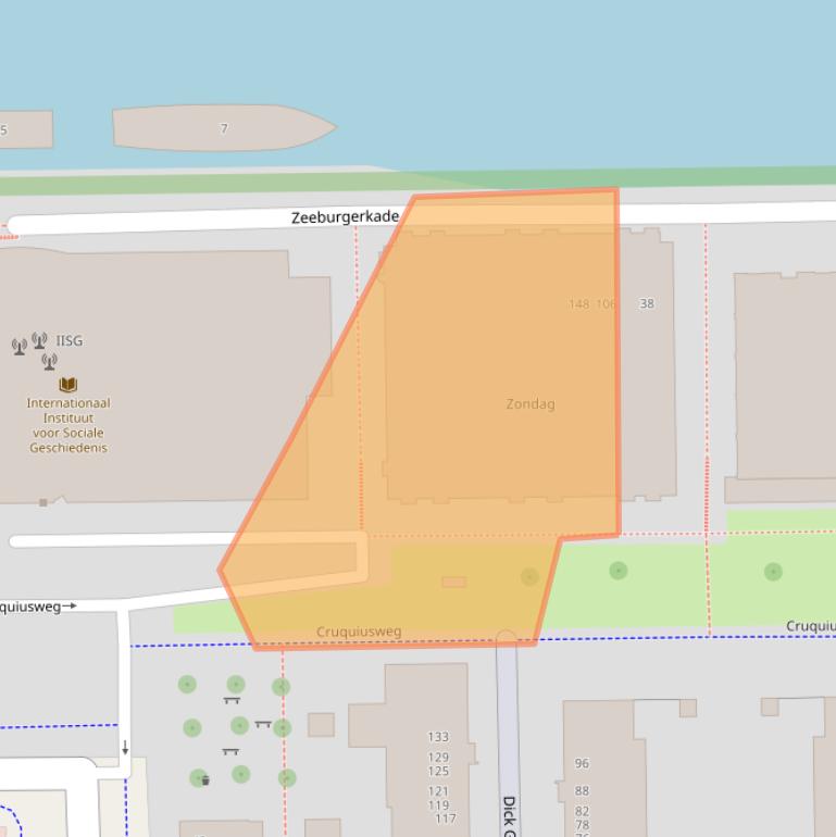 Kaart van postcodegebied 1019HH.