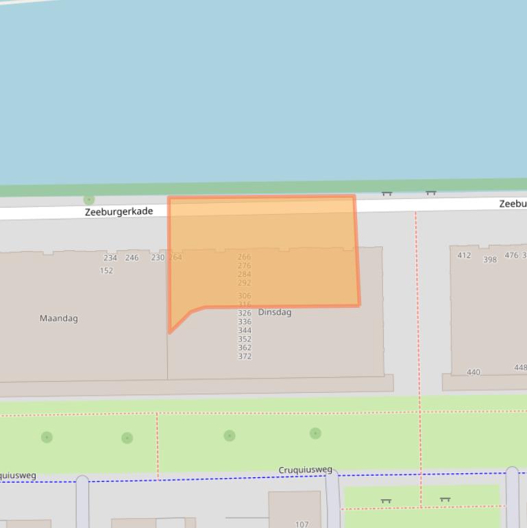 Kaart van postcodegebied 1019HL.