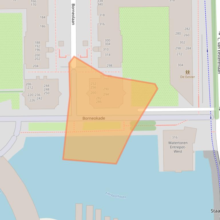 Kaart van postcodegebied 1019KK.