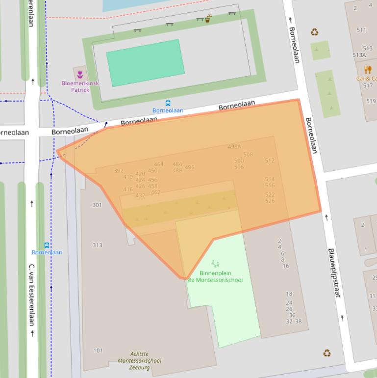 Kaart van postcodegebied 1019KN.