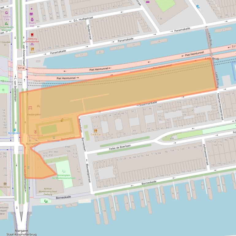 Kaart van postcodegebied 1019KT.