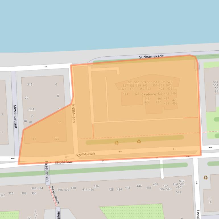 Kaart van postcodegebied 1019LG.