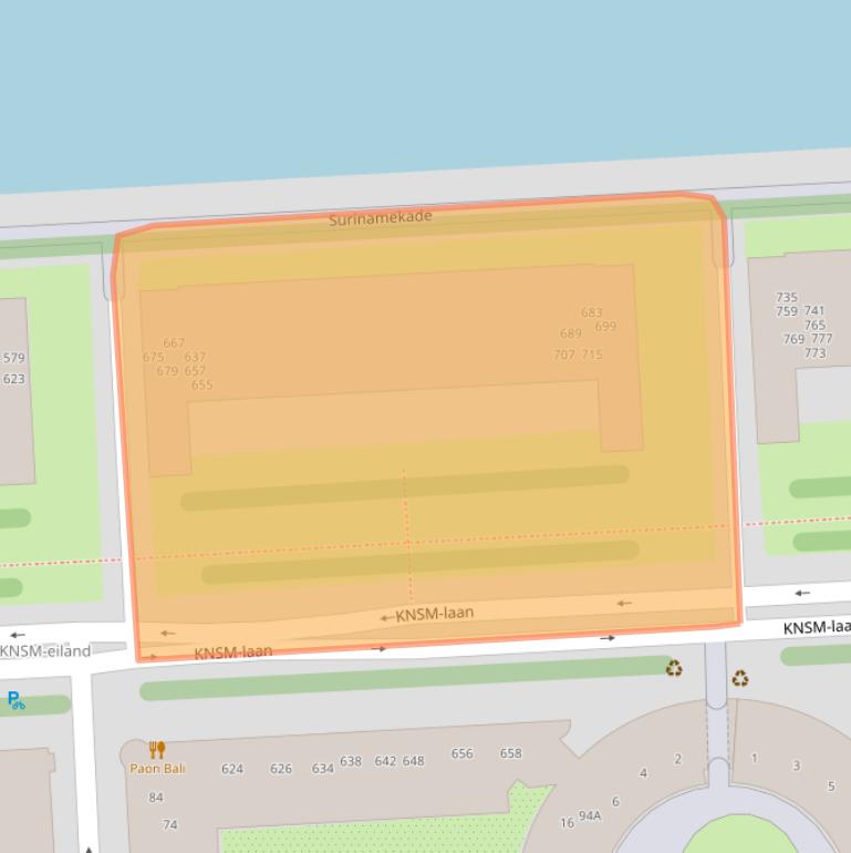 Kaart van postcodegebied 1019LH.