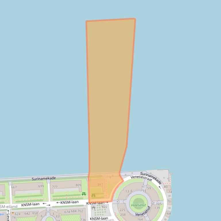 Kaart van postcodegebied 1019LK.