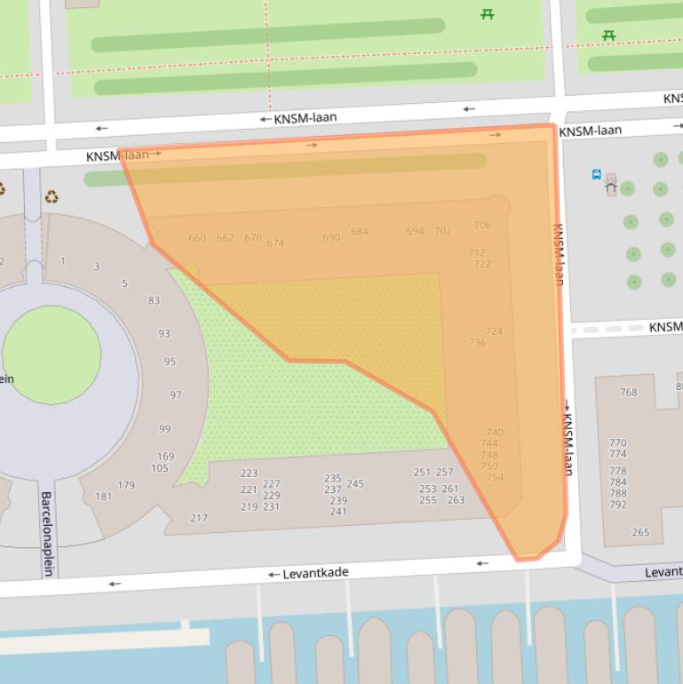 Kaart van postcodegebied 1019LS.