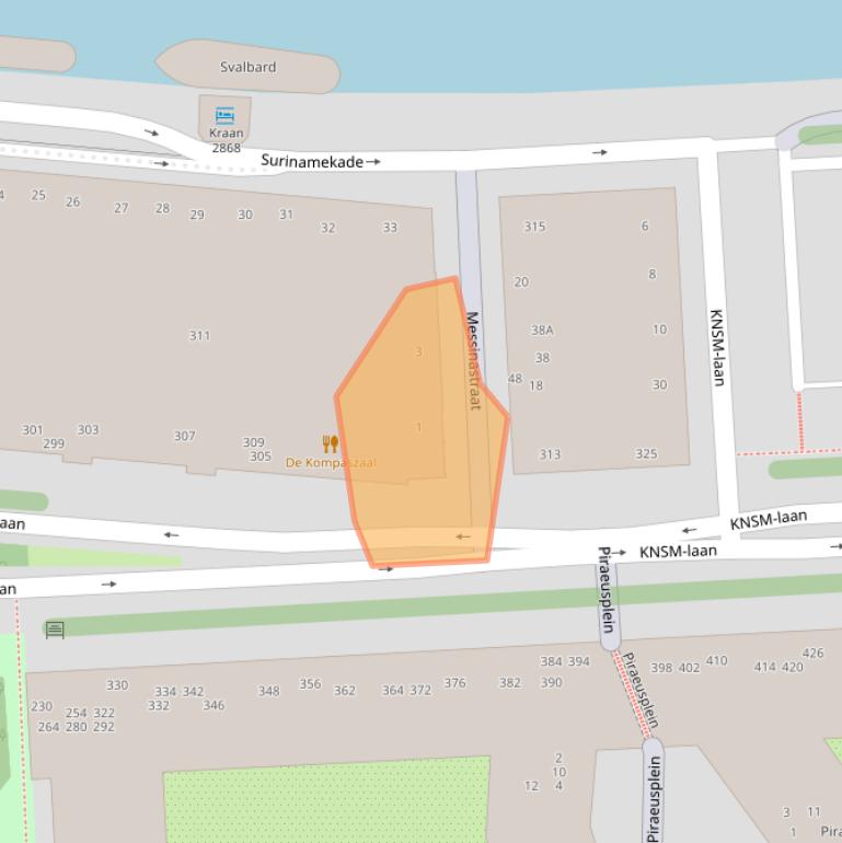 Kaart van postcodegebied 1019LV.