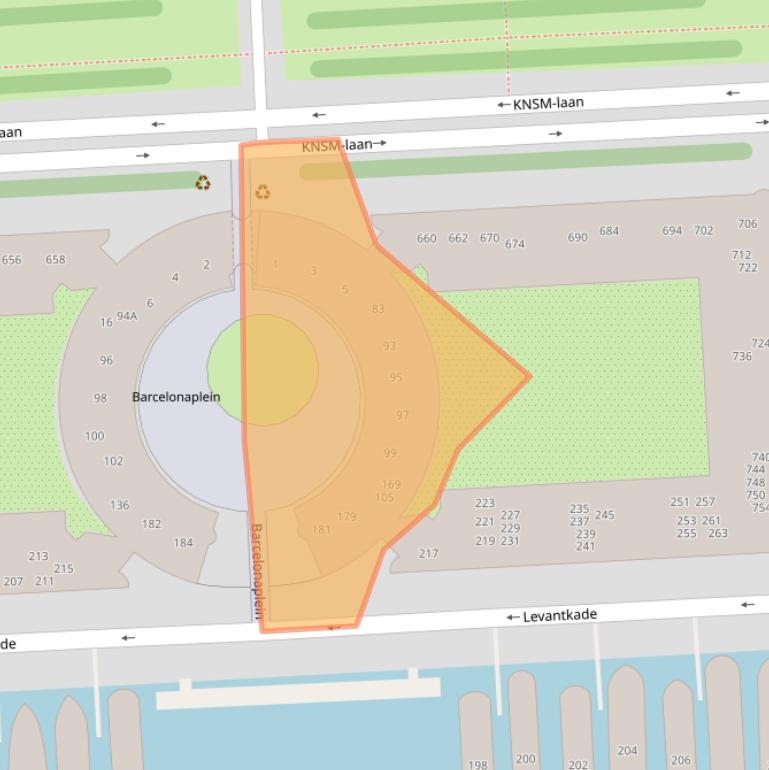 Kaart van postcodegebied 1019LX.