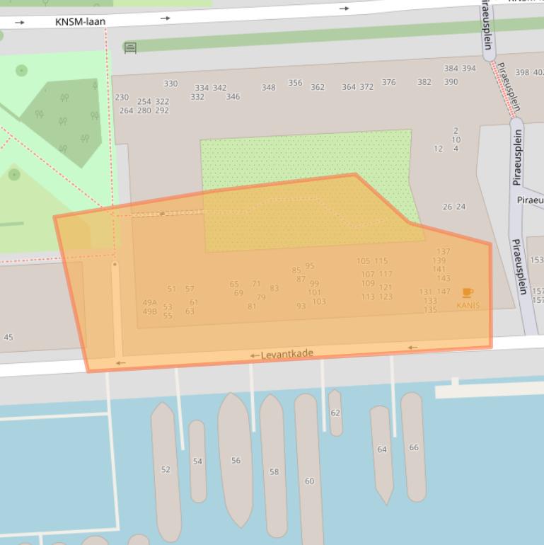 Kaart van postcodegebied 1019MJ.