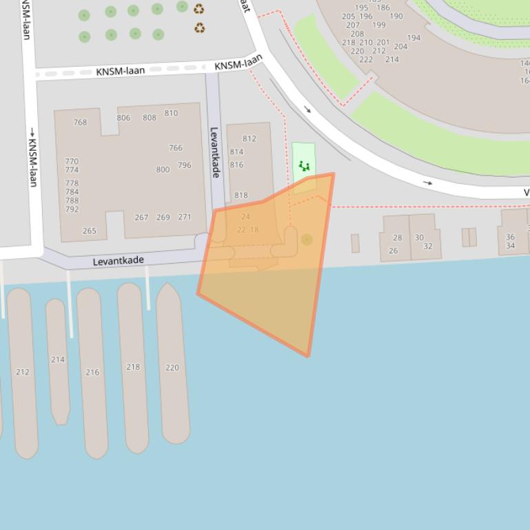 Kaart van postcodegebied 1019NH.