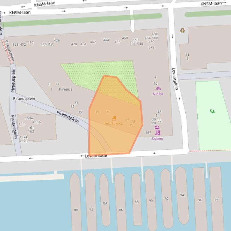 Kaart van postcodegebied 1019NM.