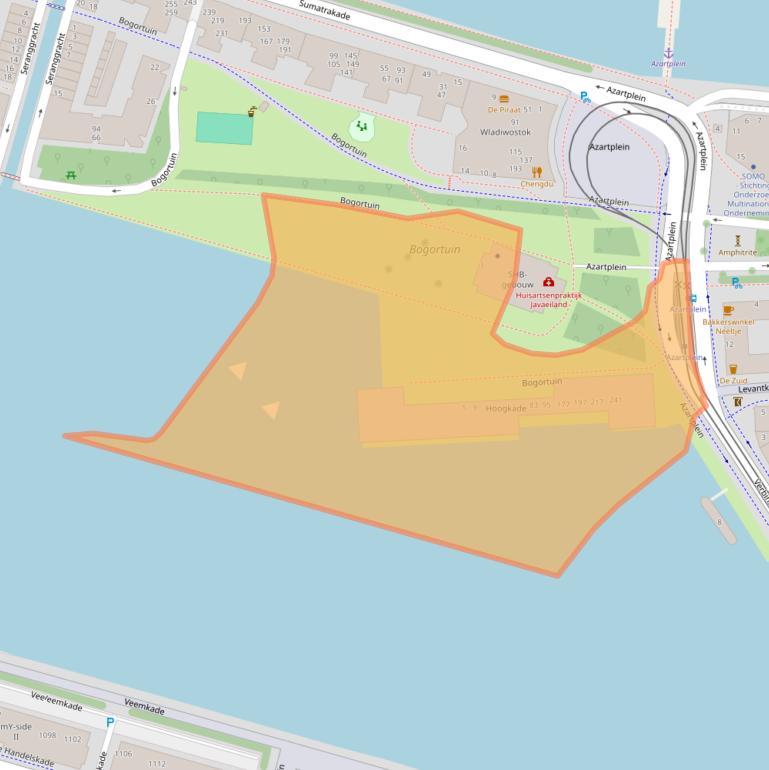 Kaart van postcodegebied 1019PE.