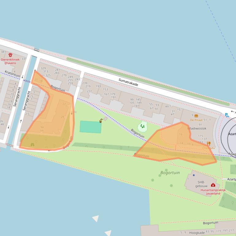 Kaart van postcodegebied 1019PG.