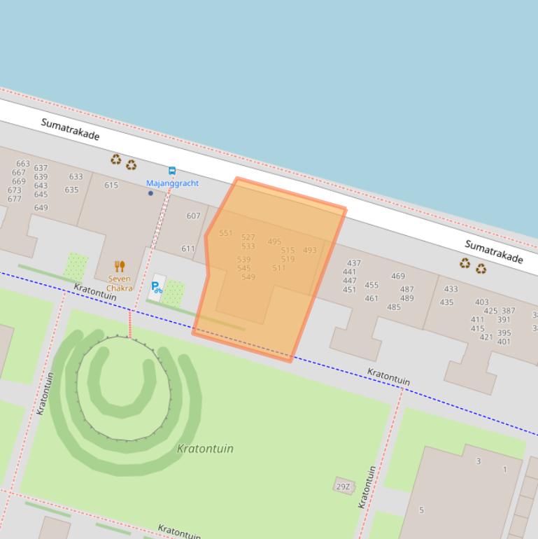 Kaart van postcodegebied 1019PR.