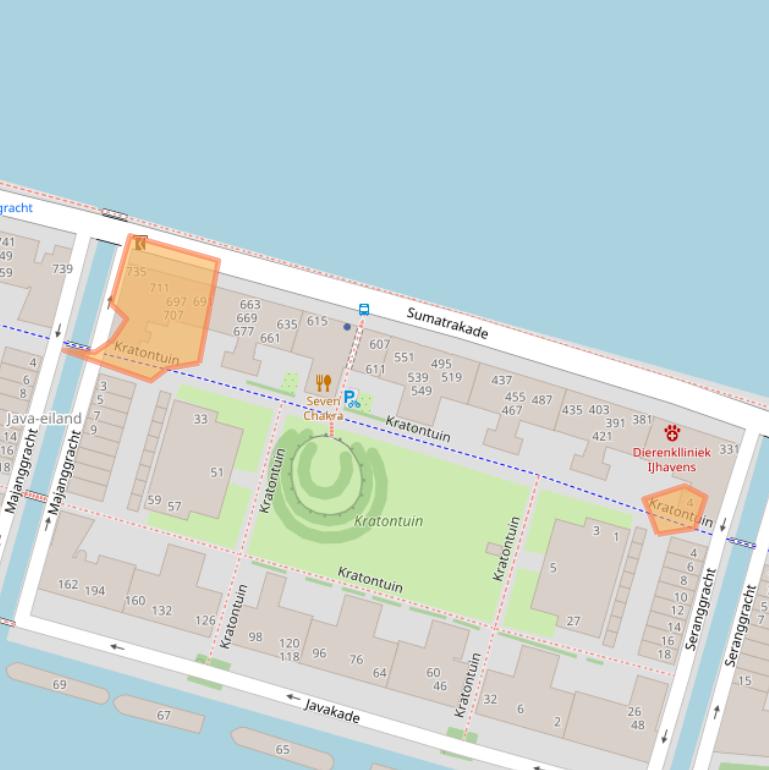 Kaart van postcodegebied 1019PV.