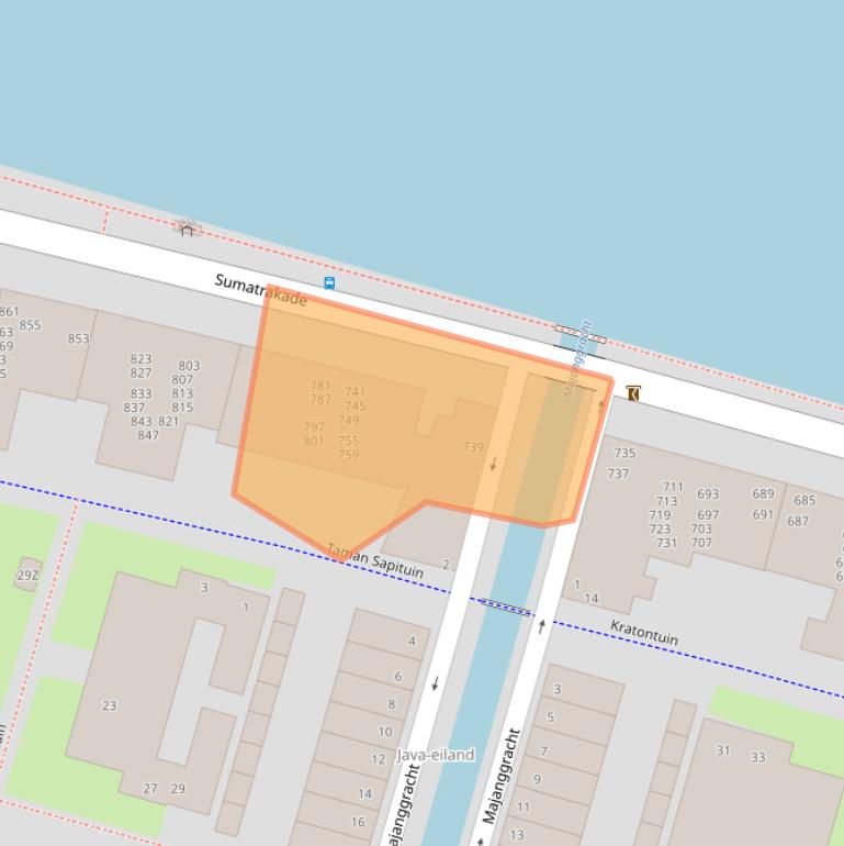 Kaart van postcodegebied 1019PX.