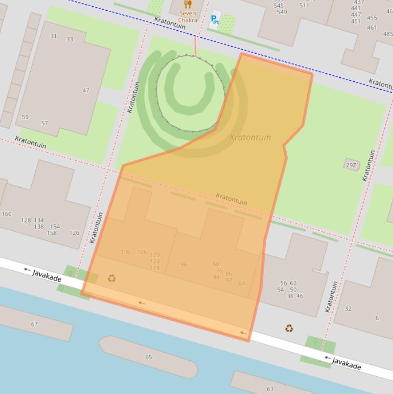 Kaart van postcodegebied 1019RV.