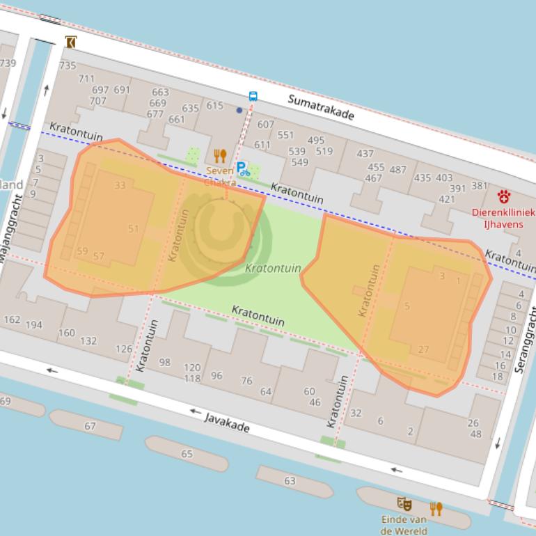 Kaart van postcodegebied 1019SL.