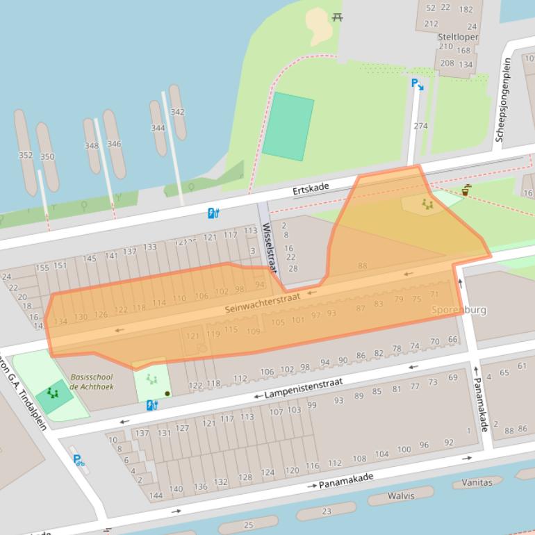 Kaart van postcodegebied 1019TL.