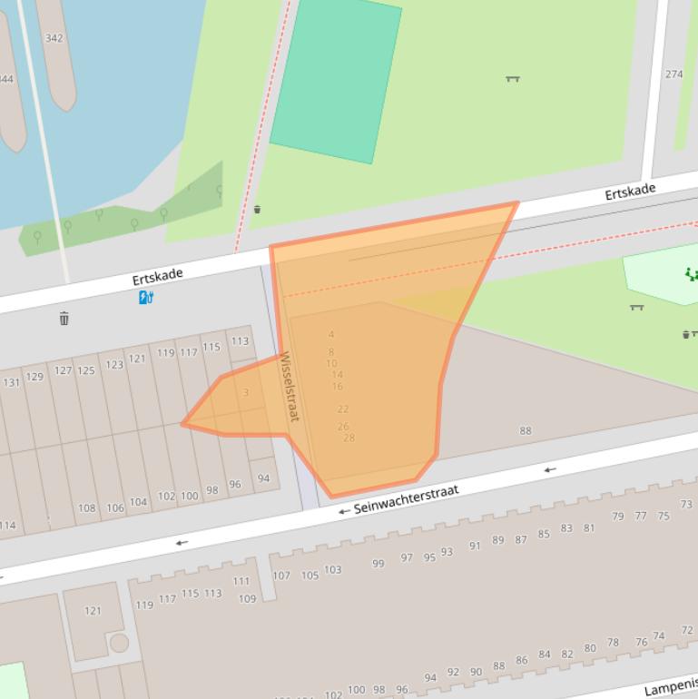 Kaart van postcodegebied 1019TM.