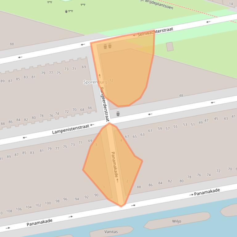 Kaart van postcodegebied 1019TN.