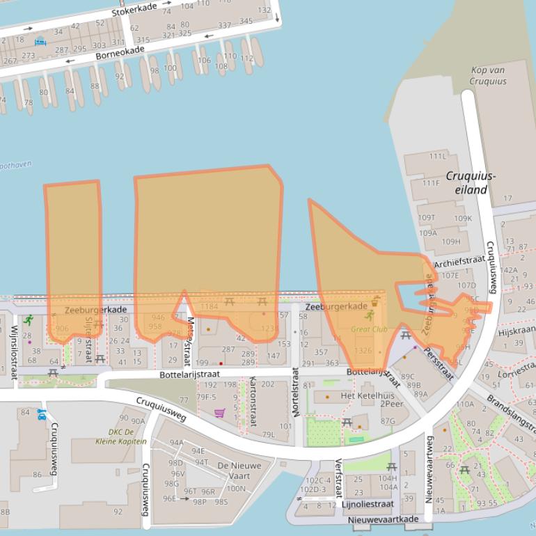 Kaart van postcodegebied 1019VK.