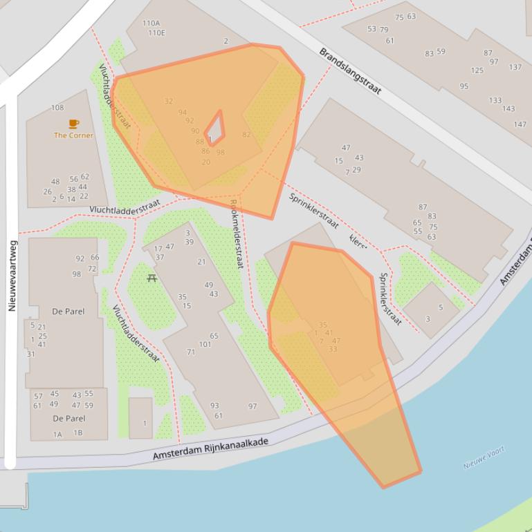 Kaart van postcodegebied 1019VS.