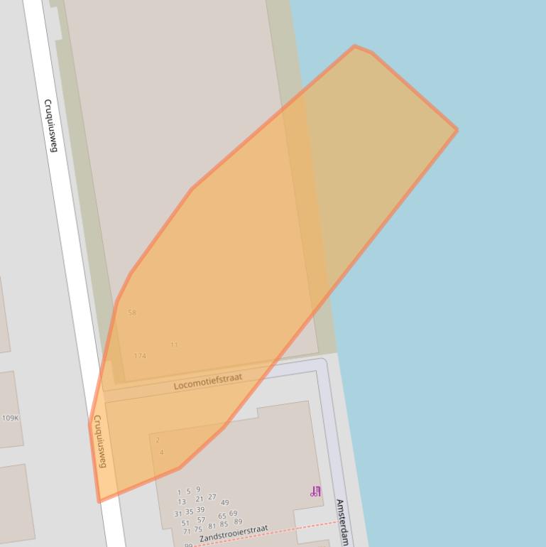 Kaart van postcodegebied 1019VZ.