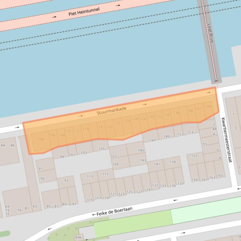 Kaart van postcodegebied 1019WB.