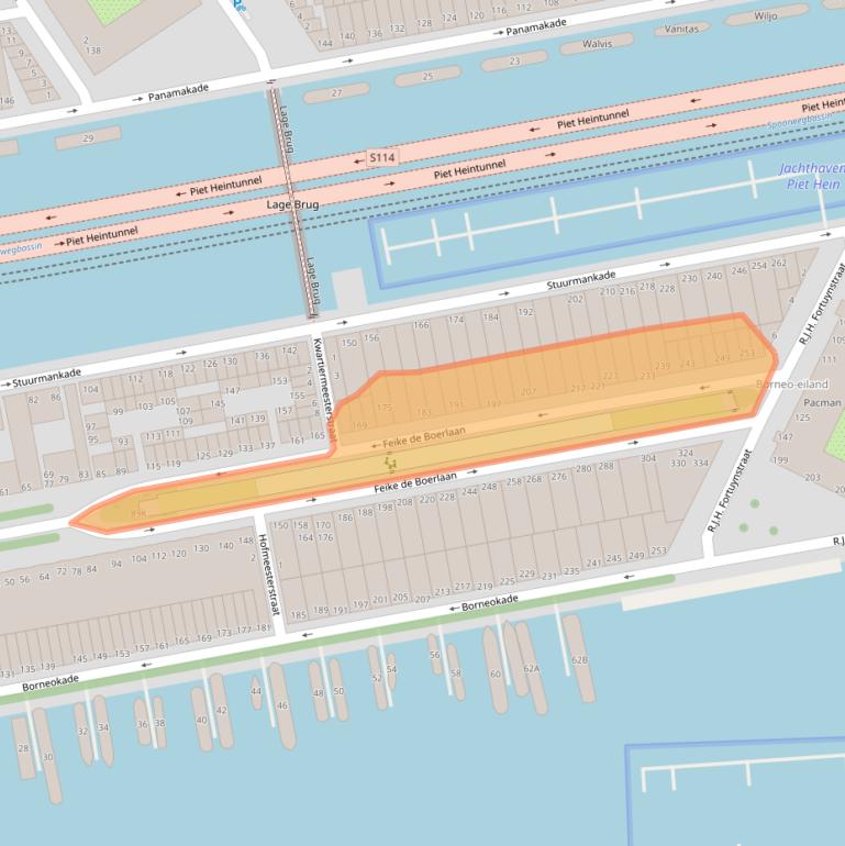 Kaart van postcodegebied 1019WG.
