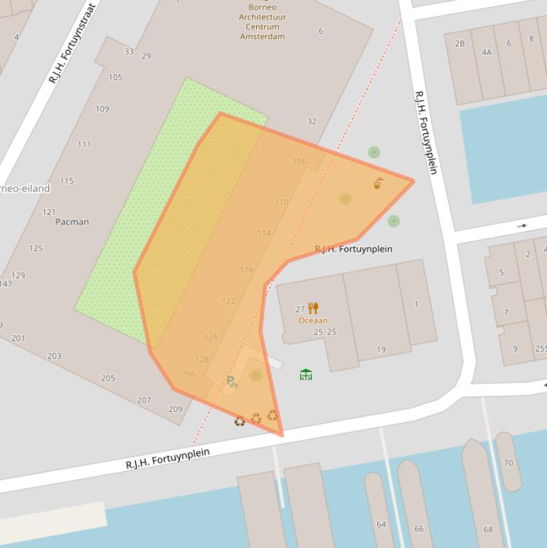 Kaart van postcodegebied 1019WN.