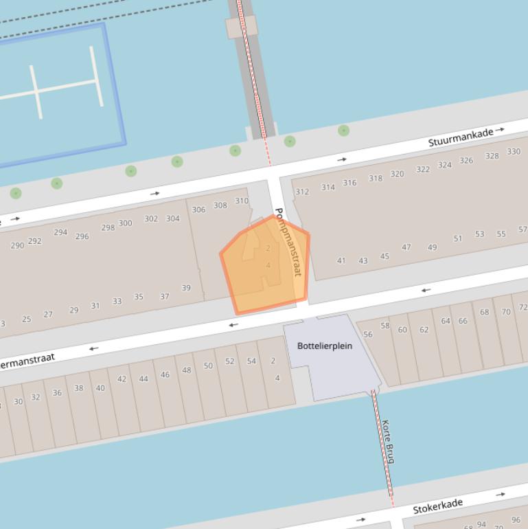 Kaart van postcodegebied 1019WS.