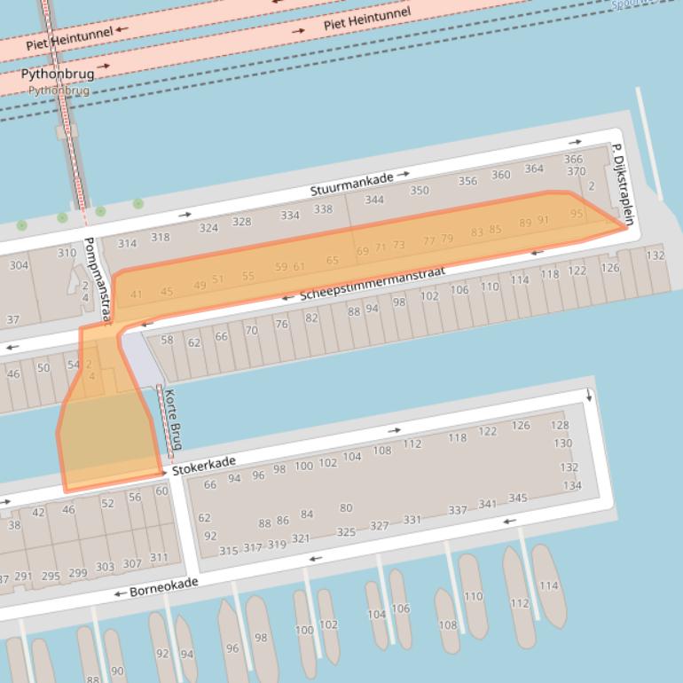 Kaart van postcodegebied 1019WV.