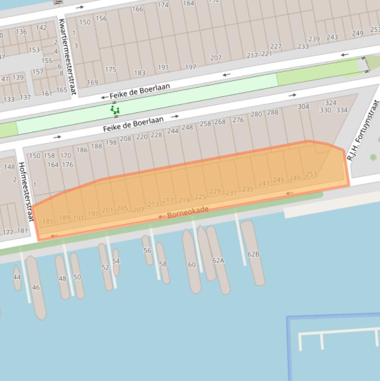 Kaart van postcodegebied 1019XE.