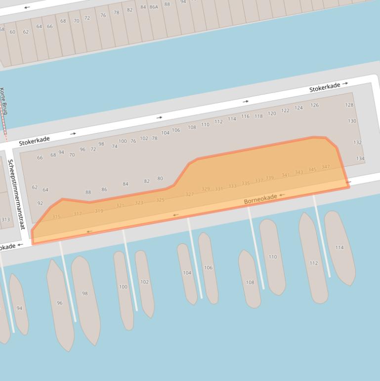 Kaart van postcodegebied 1019XH.