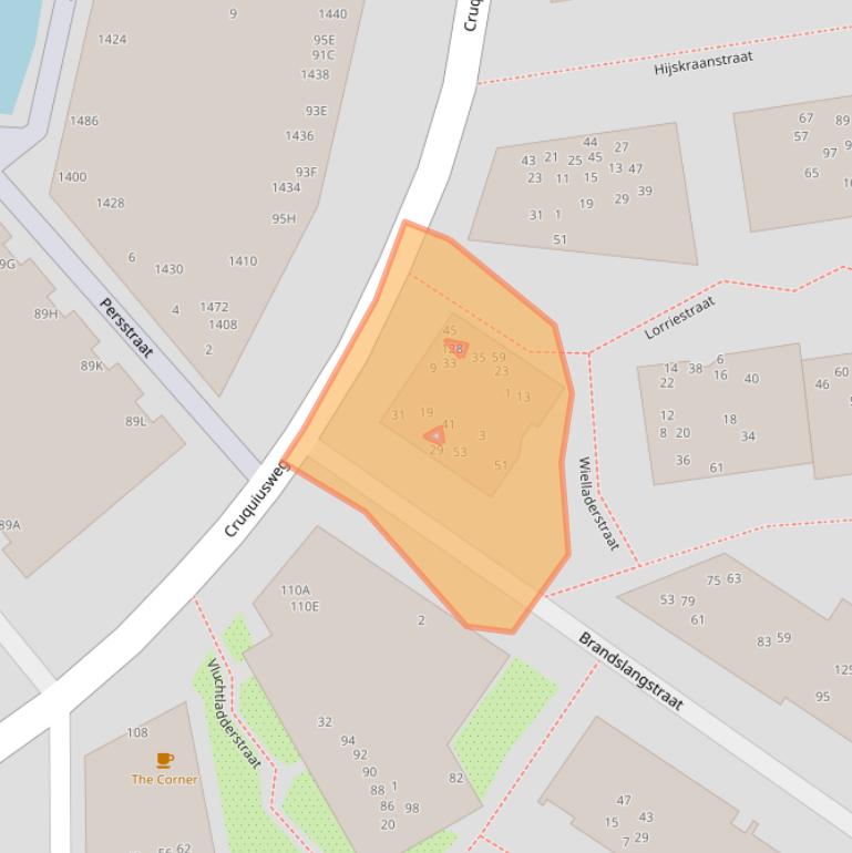 Kaart van postcodegebied 1019XN.