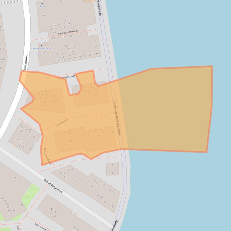 Kaart van postcodegebied 1019XP.