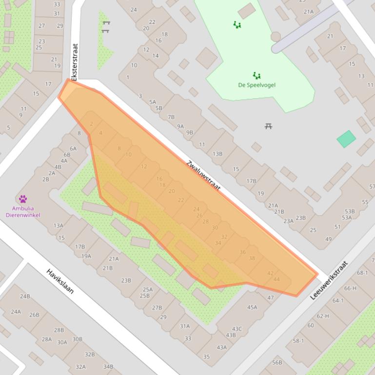 Kaart van postcodegebied 1021EE.