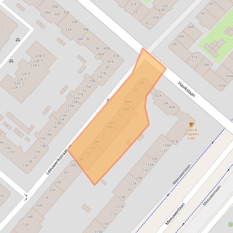 Kaart van postcodegebied 1021GM.