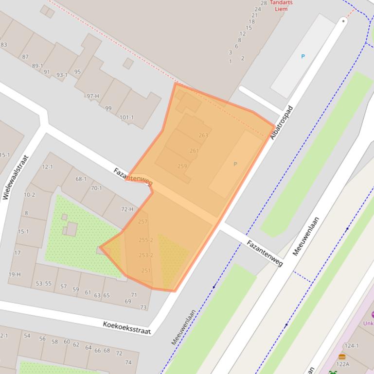 Kaart van postcodegebied 1021JJ.