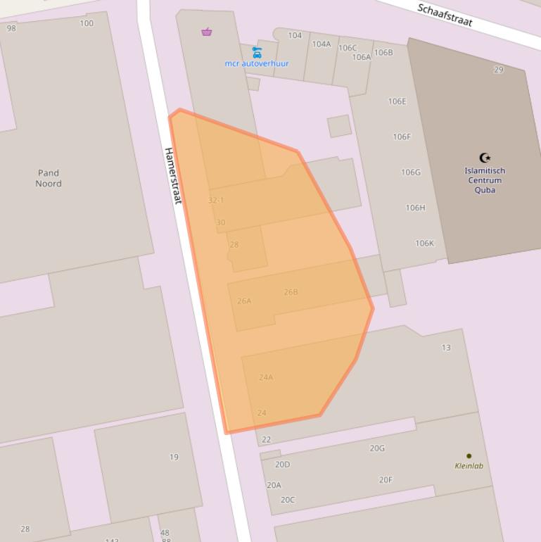 Kaart van postcodegebied 1021JW.